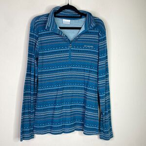 Columbia Drifting Snow Fair Isle Half Zip Sweater Women's Size Medium